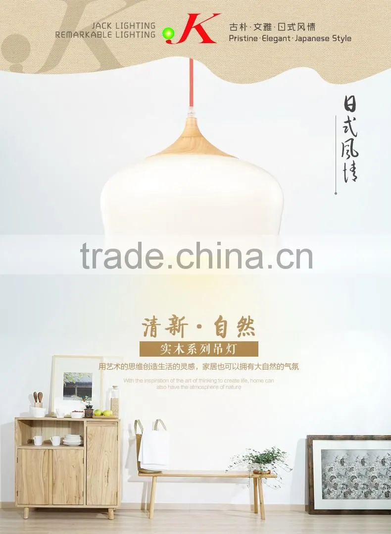 Modern vintage fancy style wood pendant lamp lighting JK-8005B-03 Wooden LED pendant light