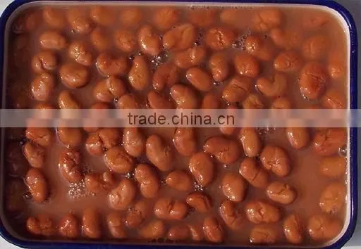 Canned broad beans in brine in iron tin