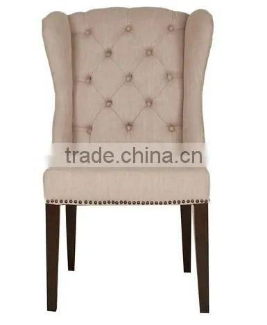 Home Decor High Quality Fabric Wingback Dining Chair
