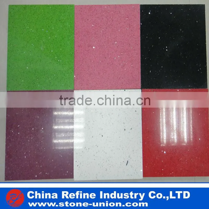Polished quartz countertop