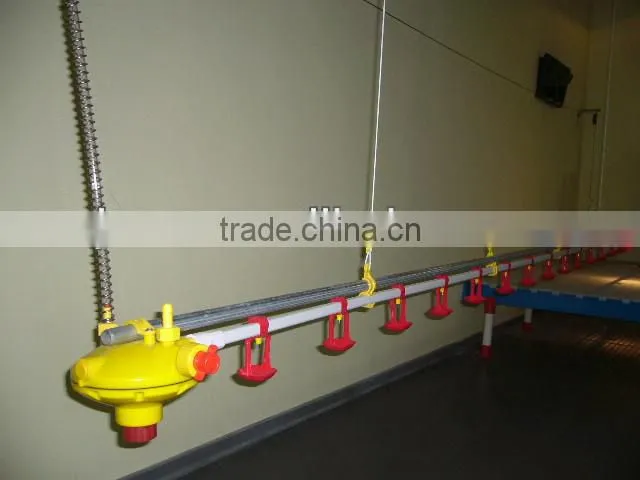 hot sale birdsitter automatic squre PVC pipe double nipple drinker with drip cup