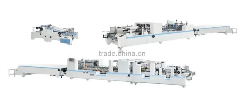 ZH-1450AC good price carton box folder gluer machine group type 4 6 corner box