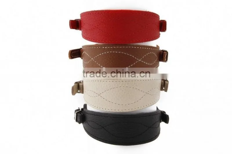 Nice pu leather dog leash comfortable puppy pets collar wholesale factory supply