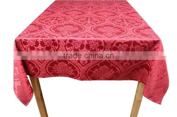 Hot Sale 100% Polyester Jacquard Cheap Wedding Table Cloth