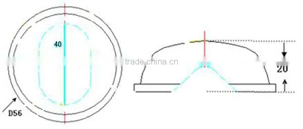 Led Light Optical Glass 10W High Power Led Lens