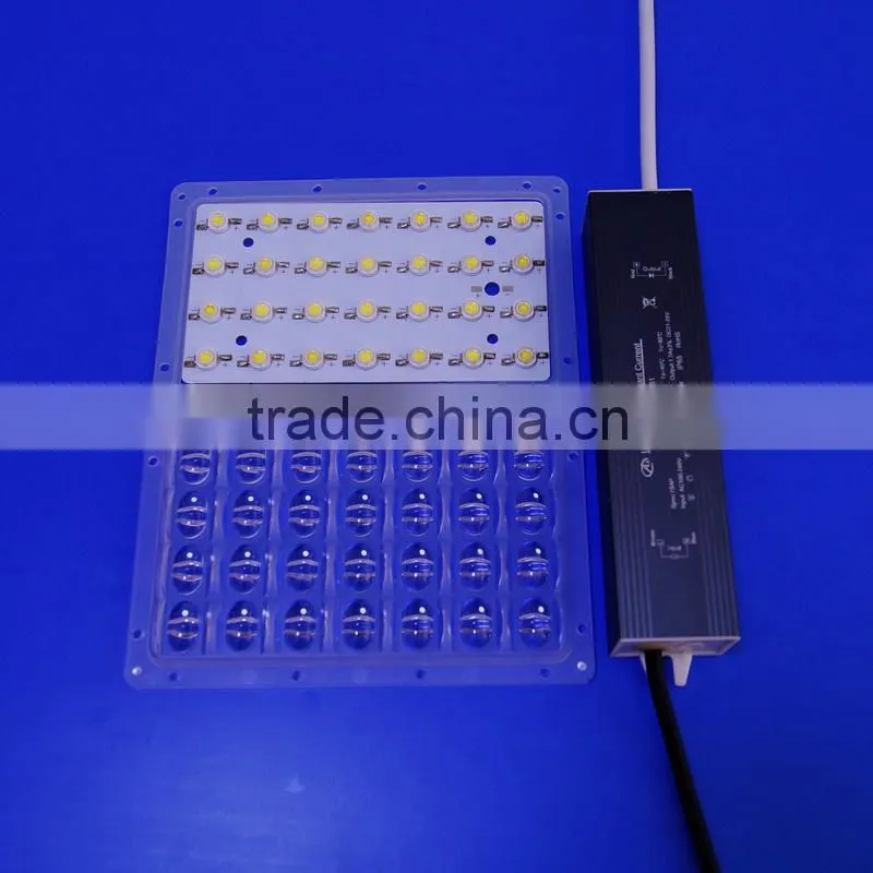 28 led pcb with 28w Optical lens for Streetlight Gas station