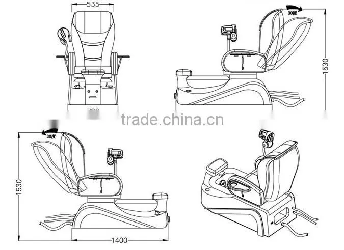 wholesale power recliner spa pedicure chairs manufacturers