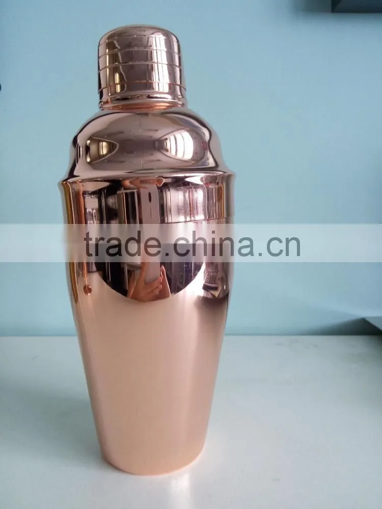 250ml 350ml 500ml 700ml stainless steel copper cocktail shaker