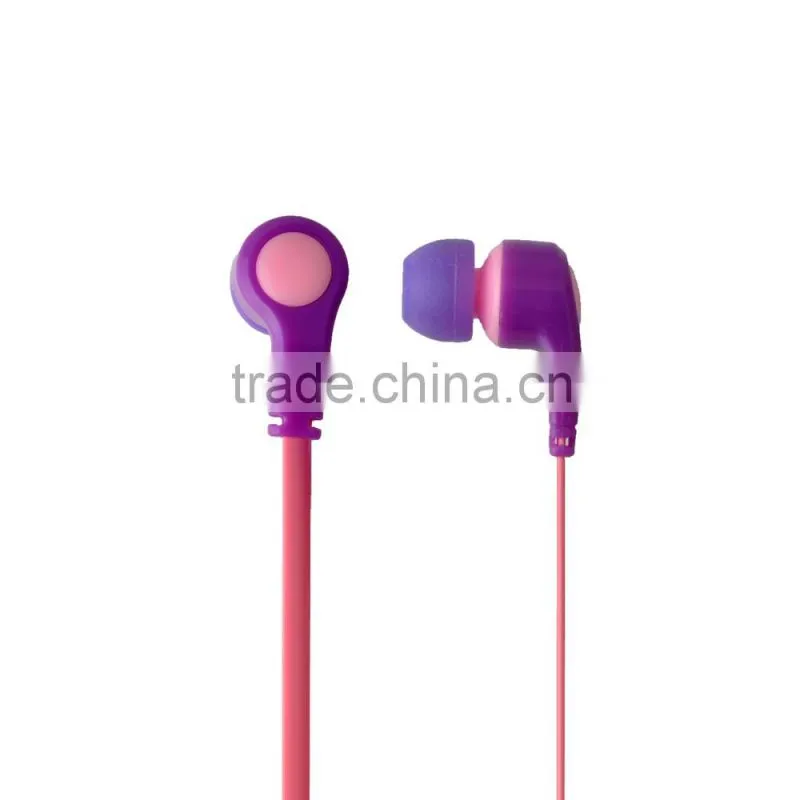 Newest design print logo Domed logo earphone with OEM brand for promotion