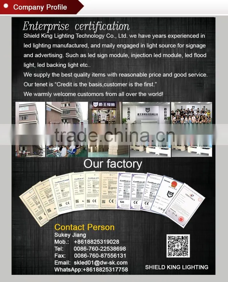Osram led lights dc12v 1.5w ip67 waterproof CE Rohs high quality high lumen high power osram led module for advertising