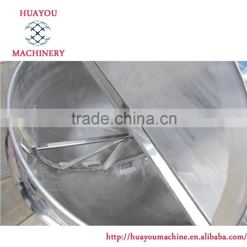 Industry Sanitary Double Jacketed Kettle with stirrer stainless steel cookware set