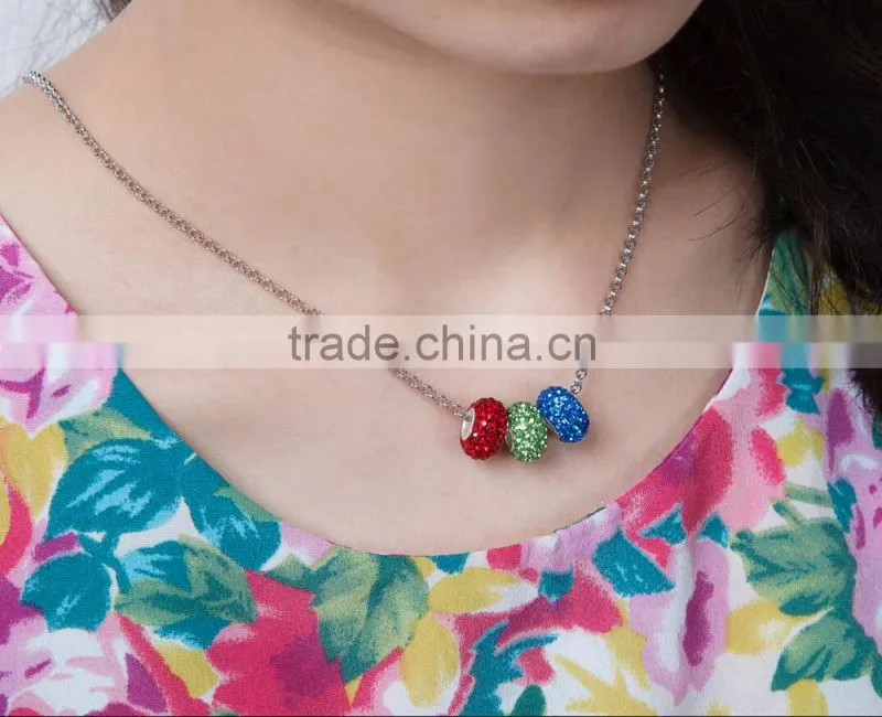 different size sterling beads 925 sterling silver neckalce in stock