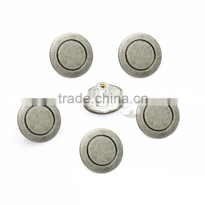 Cheaper Brass Black Nickle Metal Jeans Button Cover