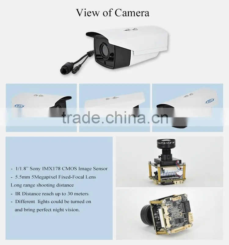 Best 5mp onvif poe ip security camera array led 5Megapixel Lens Bullet Camera Outdoor