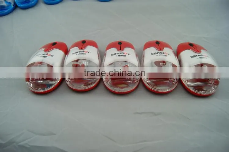 Computer Gift Wireless Liquid Aqua Mouse With Rechargeable Lithium Battery