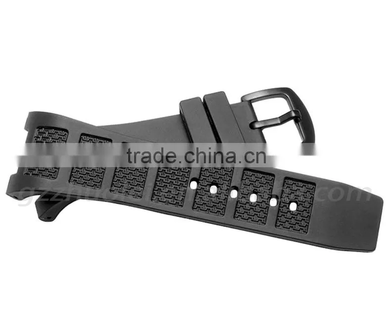 30*16mm waterproof black high quality rubber watch strap Wholesale 3PCS