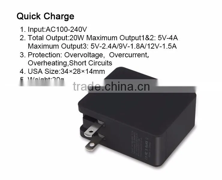 Super fast US/EU home charger IC, 5v USB power adapter for Samsung galaxy s4 wall charger