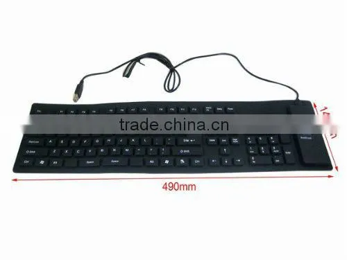 USB 2.0 Silicone Roll Up Foldable keyboard