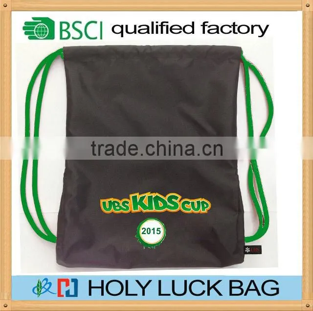 Hot sale sport polyester gym drawstring bacpack