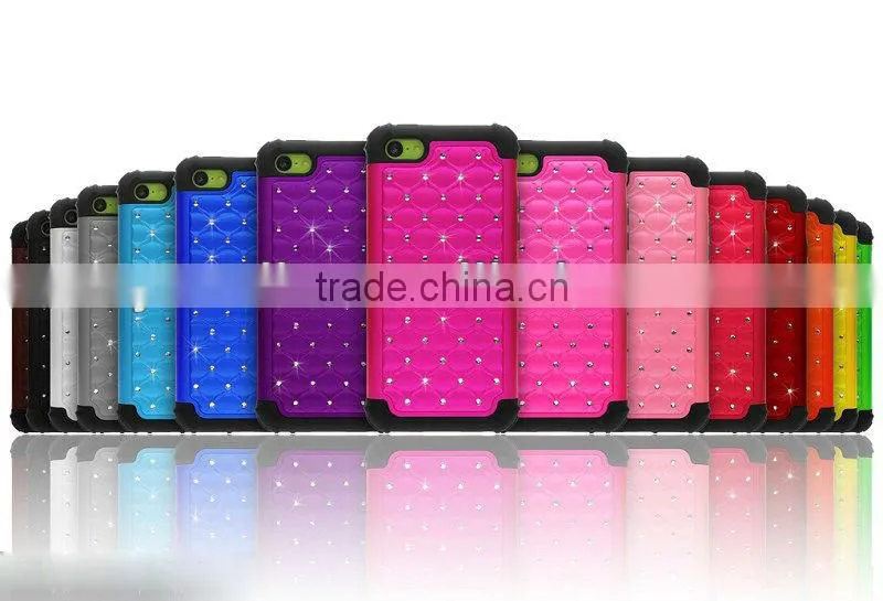 DIAMOND BLING SHOCKPROOF HARD MOBILE PHONE CASE COVER FOR IPHONE 5C
