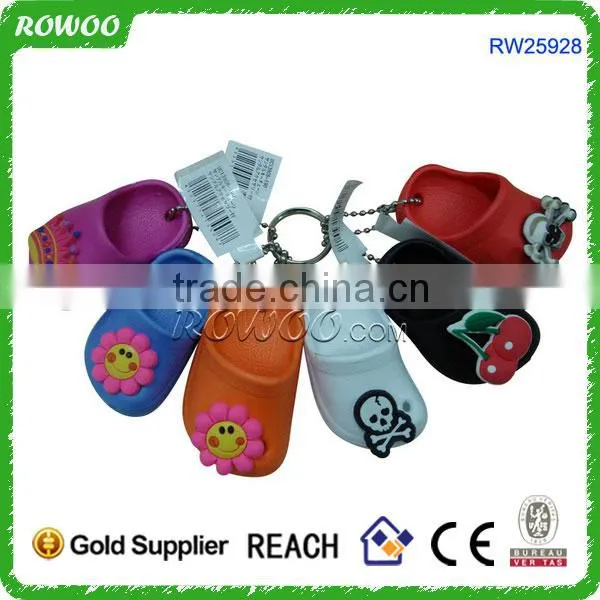 Key Tag Buckle Ring Chain Holder Keychain,EVA slipper keychain