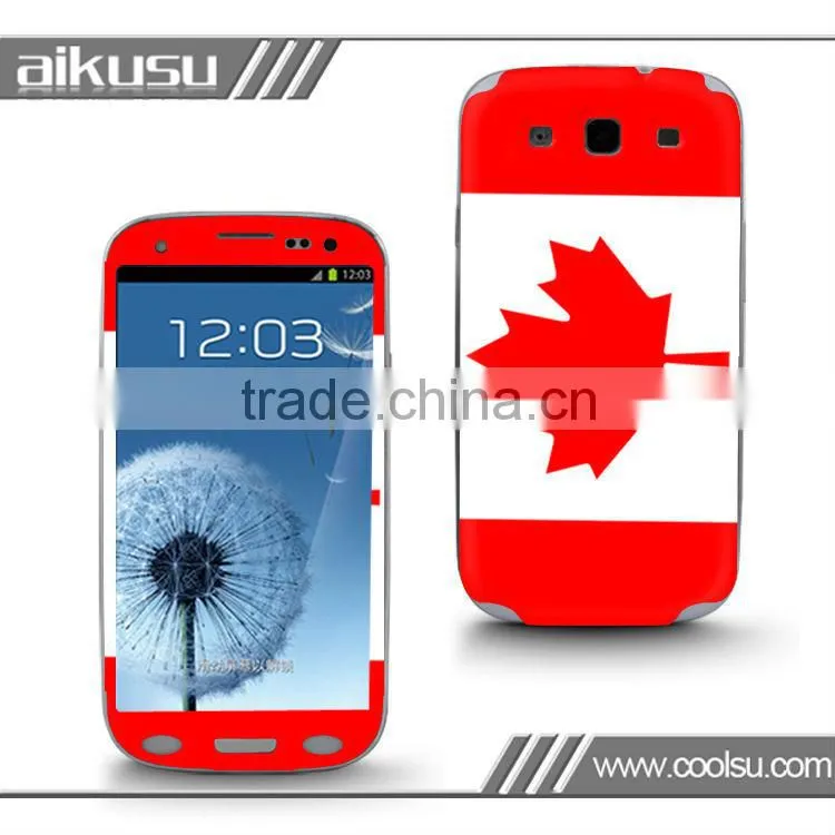 Flag style wood color sticker