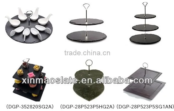 Direct Manufacturer 3 tier cake slate plate DGP-352820CD2A
