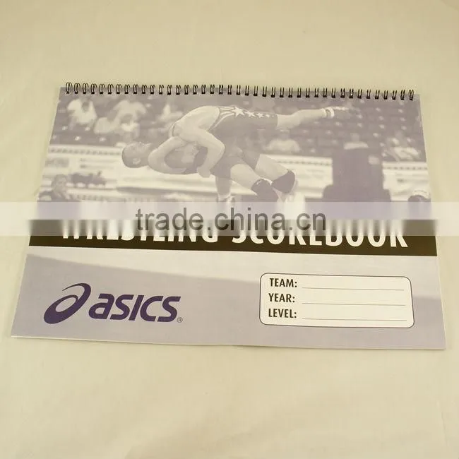 Customed cheap wrestling notebook printing with sprial