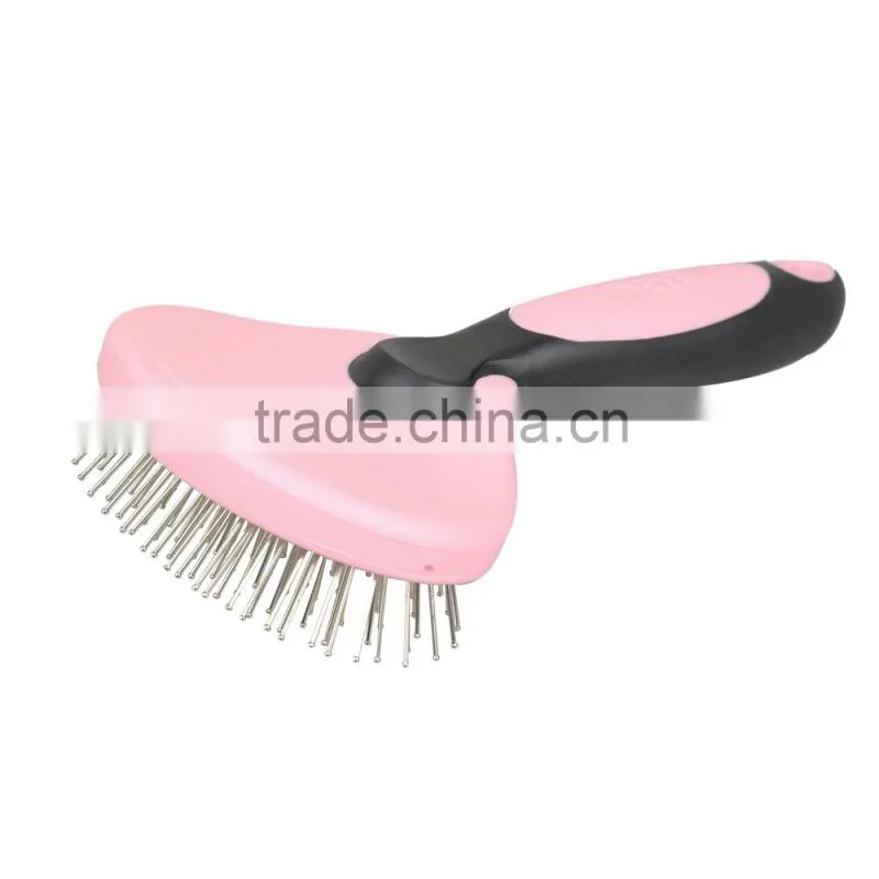 Pink Blue Pet Fur Hair Grooming Shedding Tool Dog Pet Cat Pins Brush Comb