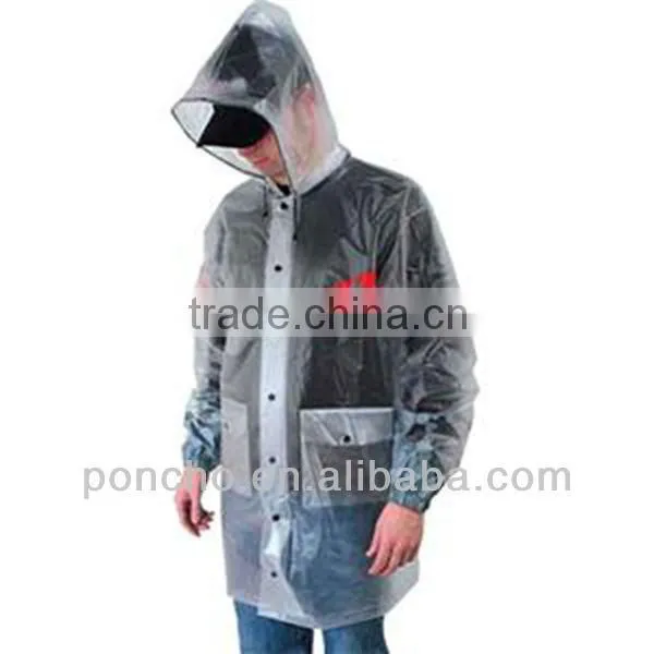 PVC men raincoat