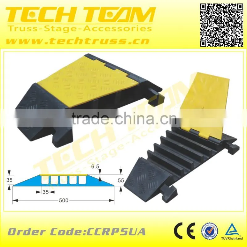 CCPU3US PU Weight 5.5Kg, load-bearing 40t Cable Cover, 3-Chanel Cable Trunking Cover.