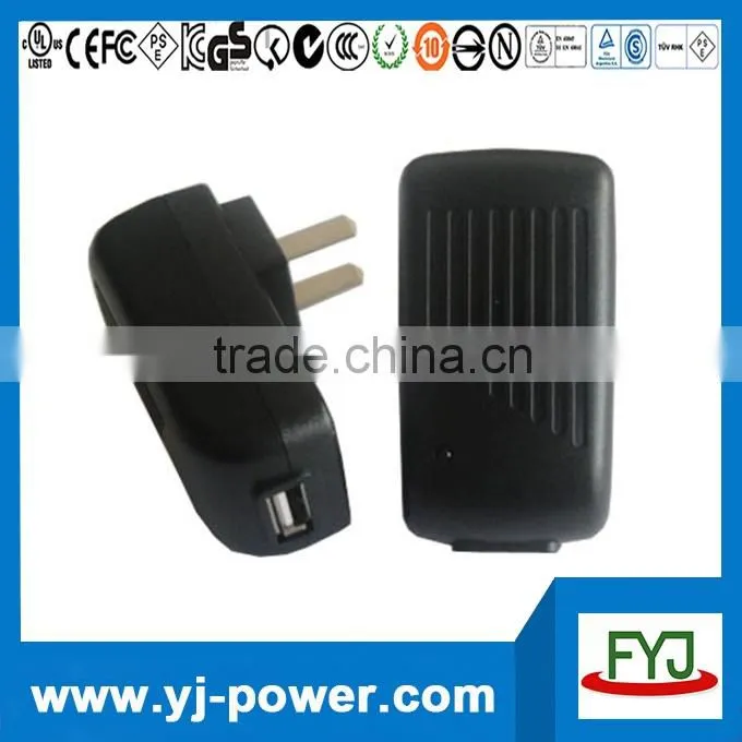 5v 2.5a usb power adapter approved RCM CE UL RCM C-Tick SAA GS PSE KC BC