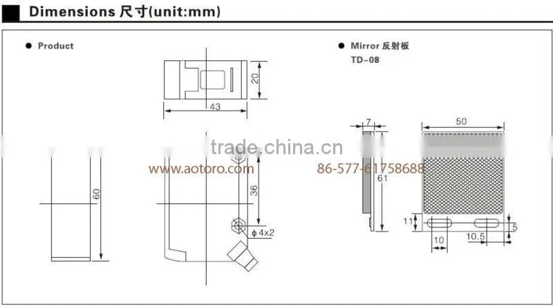 Photoelectric sensor price ED60-DS1C4 china sensor door photo switch