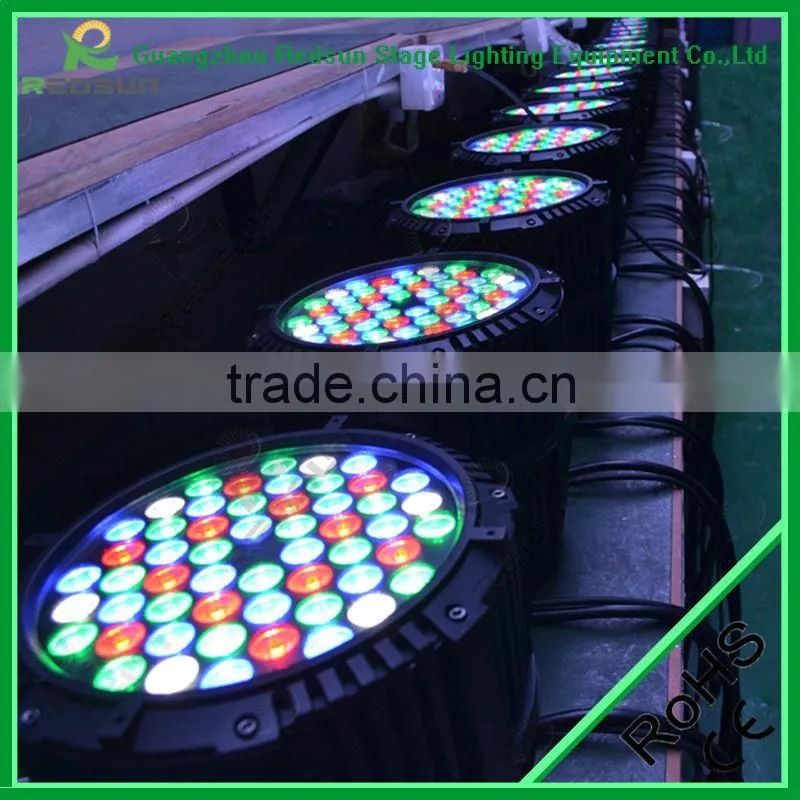 RGBW outdoor night light par led high power waterproof led par 54 light