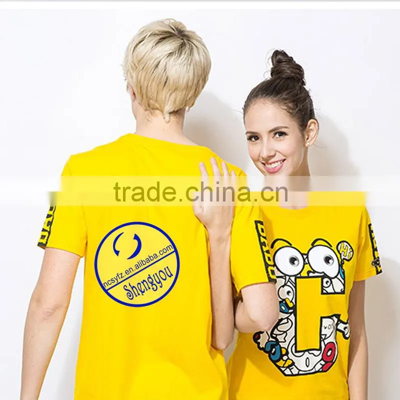 100 cotton unisex couple t-shirt wholesale china