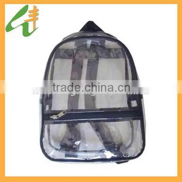 2015 newest light bule clear backpack PVC bag for kid