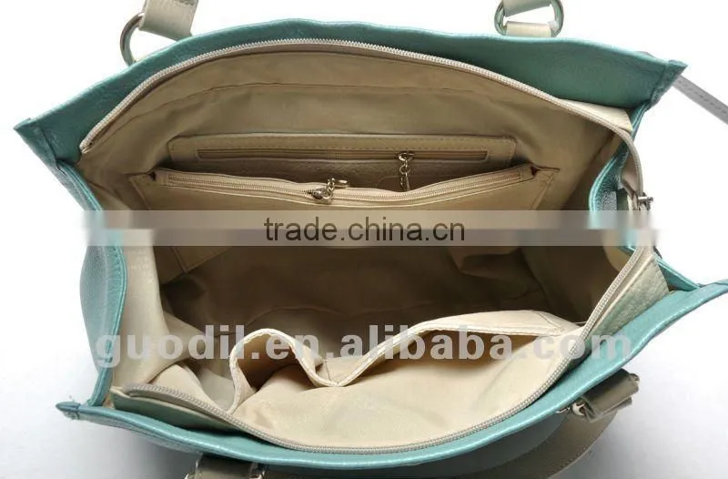 Summer best selling Triple buckles large tote bags fashion ladies leather handbags 2012