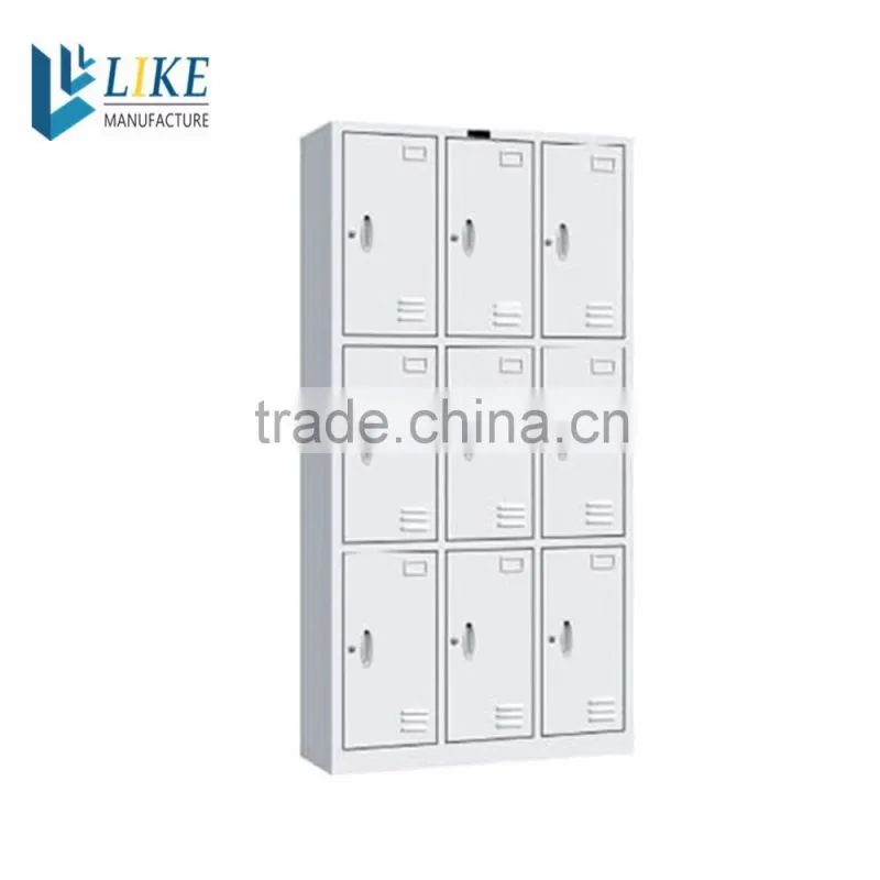 Nine door steel locker cabinet