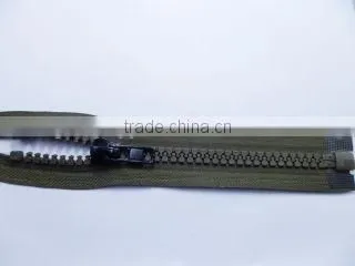 8# resin zipper plastic zipper open end with painted auto-lock slider zipper jacket zipper coate zipper
