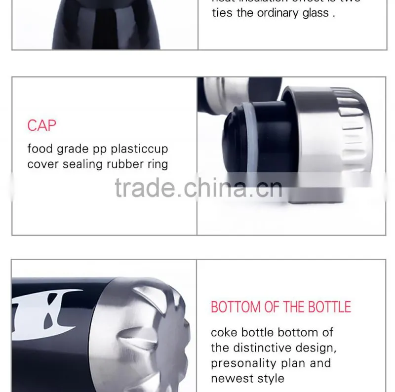 2016 new design custom logo cola thermos flask thermos bottle 500ML