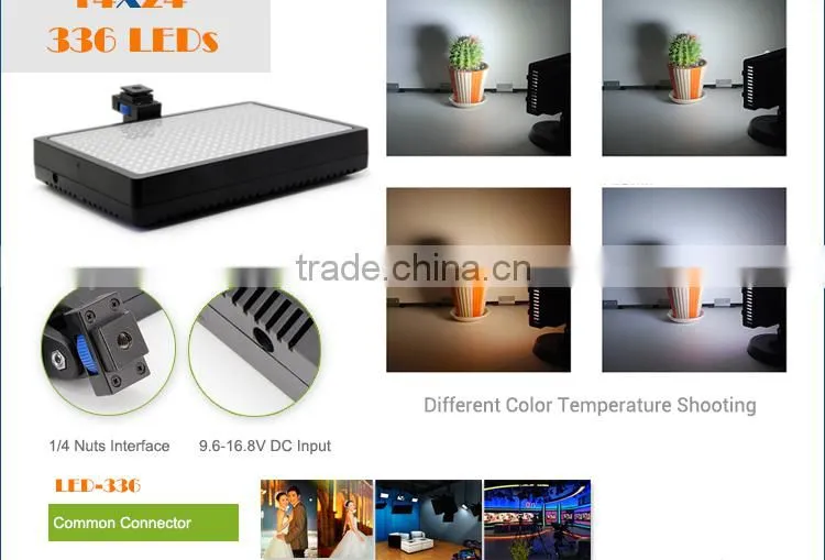 20W 3500K/6000K LED-336 LED Video Camera Light For Canon 1200D 1100D
