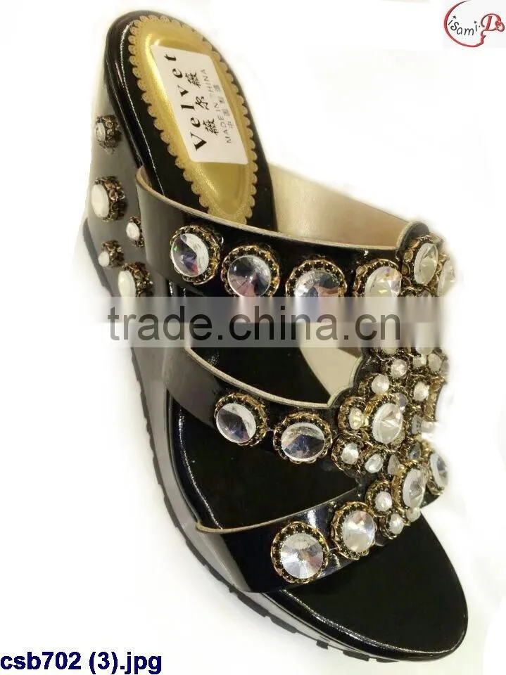 csb702 (8) New arrival fashion lady sandals with shone for wedding/party