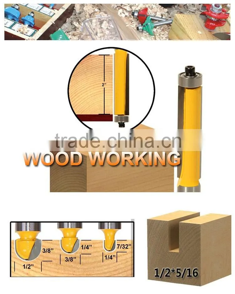 Professional Quality 1/4" Shank 24PCS Woodworking Router Tools Bit Set