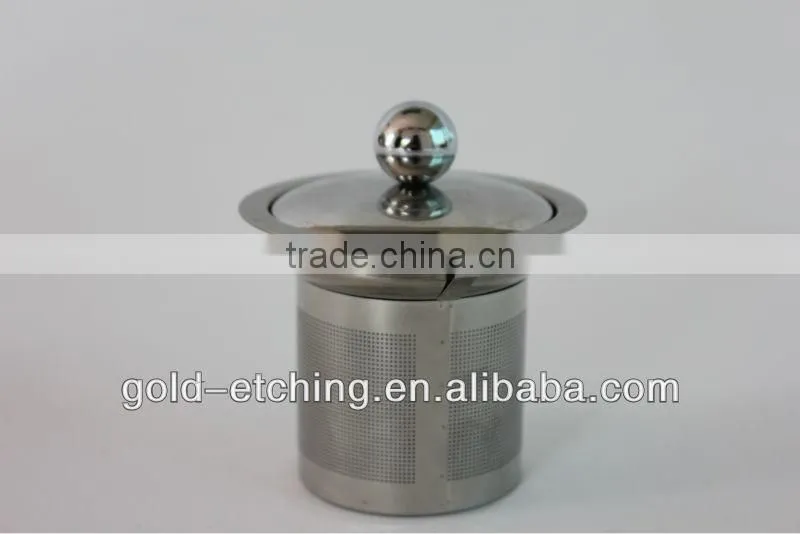 Competitive price stainless steel etched mesh glass tea infuser