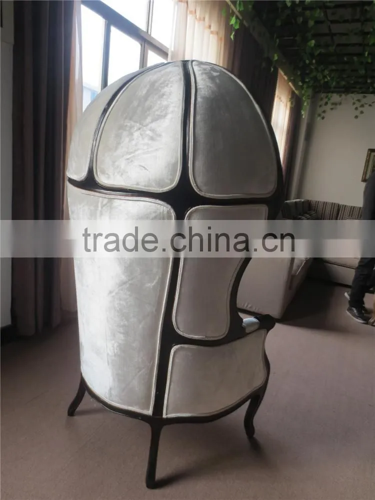 High Back Wooden Egg Chair