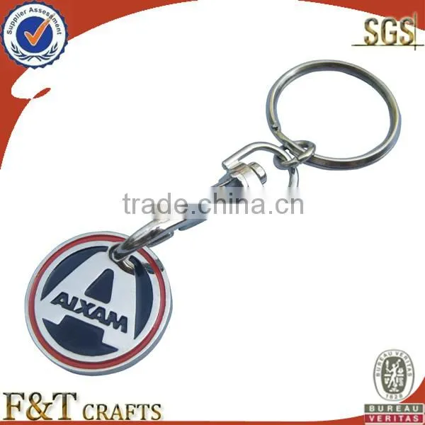 hot selling supermaket keychain euro coin holder