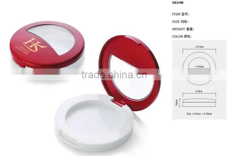 round compact pressed powder case