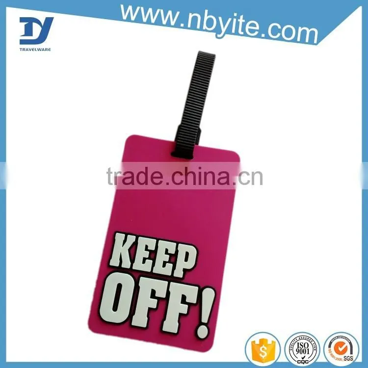 Promotion set plastic PVC rubber luggage tag
