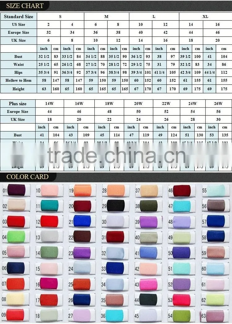 China supply all kinds of wedding party dress