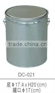 Gallon round paint tin can with handle